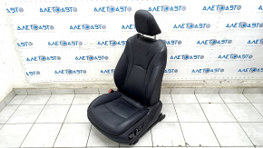 Driver's seat Toyota Prius 50 Prime 17-19 with airbag, electric, heated, black leather, scratches on the lining, whitened plastic, needs cleaning