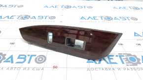 Front right window lift control trim Lexus LS460 LS600h 07-12 dark wood, worn