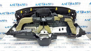Torpedo front panel with AIRBAG Toyota Prius 50 Prime 17-22 black for large display, for cleaning