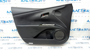 Door trim card front left Toyota Prius 50 Prime 17-22 leather black, worn, needs cleaning, dent