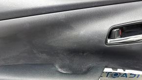 Door trim card front left Toyota Prius 50 Prime 17-22 leather black, worn, needs cleaning, dent