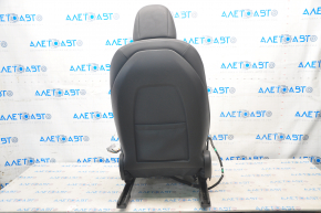 Passenger seat Tesla Model 3 18 - black leather, with airbag, electric, heated, with tensioner, scratches on plastic, needs cleaning, drops of plastic