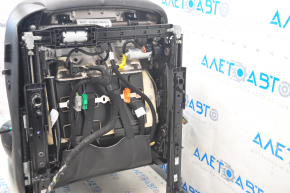 Passenger seat Tesla Model 3 18 - black leather, with airbag, electric, heated, with tensioner, scratches on plastic, needs cleaning, drops of plastic