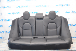Rear row of seats 2nd row Tesla Model 3 18 - leather black, heated, scratches on plastic, scratched leather, needs cleaning