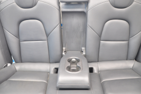 Rear row of seats 2nd row Tesla Model 3 18 - leather black, heated, scratches on plastic, scratched leather, needs cleaning