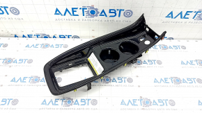 Center console trim cup holders Toyota Prius 50 Prime 17-19 black for wireless charging, pokes, crack in fastening
