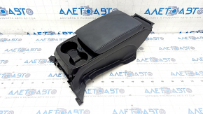 Rear console armrest and cup holders Toyota Prius 50 Prime 17-19 leather black, scratches, for cleaning