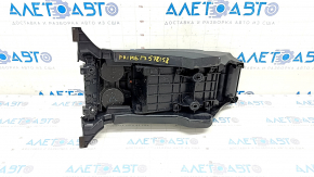 Rear console armrest and cup holders Toyota Prius 50 Prime 17-19 leather black, scratches, for cleaning