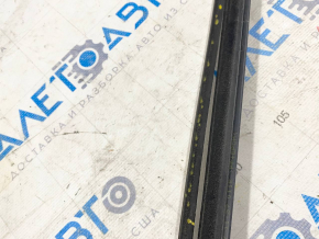 Door molding center door-glass rear left Toyota Sequoia 08-16 matte, rubber tear