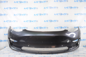 Front bare bumper Tesla Model 3 18 - for parking sensors graphite PMNG, scratches, torn fastener