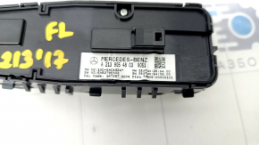 Front left window lift control Mercedes W213 E 17-23 black housing