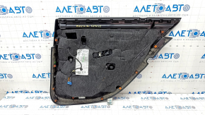 Door trim card rear left Mercedes W213 E 300/350/400/450 17-23 leather black without curtain, wood insert, Burmester, scratches