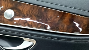 Door trim card rear right Mercedes W213 E 300/350/400/450 17-23 leather black without curtain, wood insert, Burmester, scratches