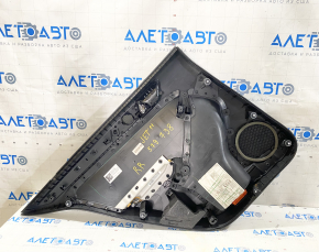 Door trim card rear right VW Jetta 11-18 USA black with gray chrome insert, scratches