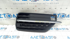 Front bumper grille right Volvo XC90 16-19 with chrome molding for parking sensors, sand