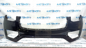 Front bumper bare Volvo XC90 16-19 without headlight washers and park assist, black, scratches