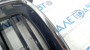 Radiator grill without badge Volvo XC90 16-19 black, chrome frame, sand, scratches on chrome