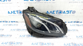 Front right headlight complete Mercedes W213 E 17-20 LED, broken mount, sand