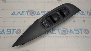 Front left window lift control Nissan Rogue 14-20 black, 1 auto, with black trim, minor scratches