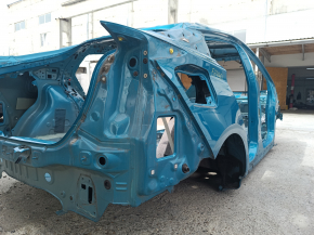 Quarter wing rear right Toyota Prius 50 Prime 17-22 on the body, blue, pokes