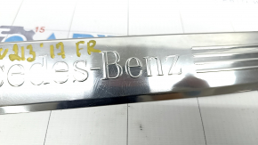 Door sill trim front right outer Mercedes W213 E 17-23 chrome, scratches, broken guide