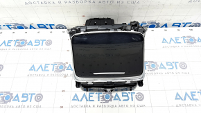 Box pocket central console with cup holders Mercedes W213 E 17-20 black gloss, crack in fastening, scratches