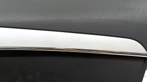 Door trim card front right Volvo XC90 16-22 leather black, gray insert, bumps on insert, scratches