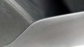 Door trim card front right Volvo XC90 16-22 leather black, gray insert, bumps on insert, scratches