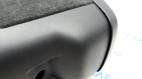 Central console armrest and cup holders Volvo XC90 16-22 leather black, gray insert, scratches