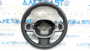 Steering wheel bare Volvo XC90 16-22 leather black, without heating and petals, worn
