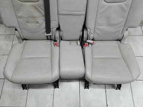 Rear row of seats 2 row Lexus RX350 RX450h 10-15 with airbag, gray leather, dented leather, cracks, needs cleaning, without headrests