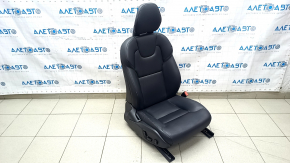 Passenger seat Volvo XC90 16-17 with airbag, electric, leather black, tear, bumps