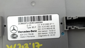 Body Control Module BCM Mercedes W213 E 300/350/400/450/53/63 17-20 in the trunk