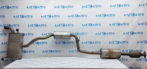 Exhaust line middle part Ford C-max MK2 13-18 with catalytic converter and barrel, rusty, studs sawed off