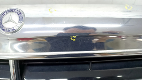Radiator grill assembly grill Mercedes W213 E 300/350/400/450 17-20 without radar and camera, Luxury, dented, scratches, bumps