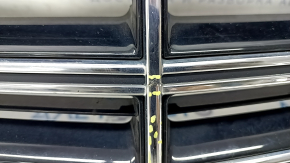 Radiator grill assembly grill Mercedes W213 E 300/350/400/450 17-20 without radar and camera, Luxury, dented, scratches, bumps