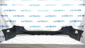 Rear bumper bare upper part Volvo XC90 16-19 without autoparking, black, scratches, crack in fastening
