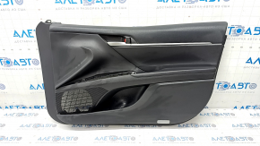 Toyota Camry v70 18-23 black front right door trim with black plastic insert, rubber armrest