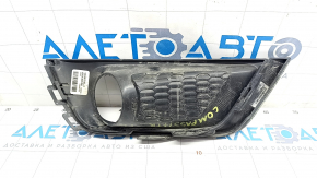 Left bumper grille Jeep Compass 17-21 Trailhawk with gray molding, under fog lights, sand