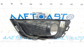 Right bumper grille Jeep Compass 17-21 Trailhawk with gray molding, under fog lights, sand