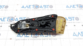 Door handle inner front right Porsche Cayenne 958 11-17 chrome, with lock button, beige trim, broken fastening