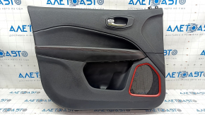 Door trim card front left Jeep Compass 17-21 leather black with red stitching, Trailhawk, scratches