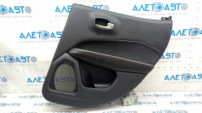Door trim card rear right Jeep Compass 17-21 leather black with red stitching, Trailhawk, scratches
