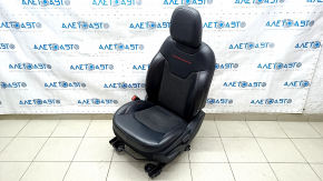 Driver's seat Jeep Compass 19-21 with airbag, mechanical, combined black leather with red stitching, Trailhawk, dry-cleanable, scratches