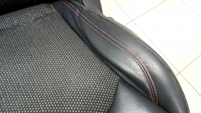 Driver's seat Jeep Compass 19-21 with airbag, mechanical, combined black leather with red stitching, Trailhawk, dry-cleanable, scratches