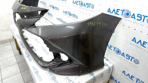 Front bumper bare Toyota Camry v70 18-20 LE\XLE without parking sensors, graphite, pressed, scratches, broken fasteners, torn