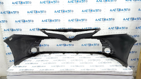 Front bumper bare Toyota Camry v70 18-20 LE\XLE without parking sensors, graphite, pressed, scratches, broken fasteners, torn