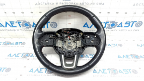 Naked steering wheel Jeep Compass 17-21 leather, black, red stitching, scratches