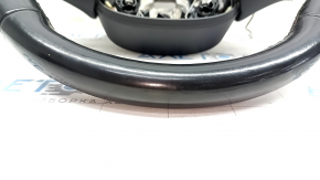 Naked steering wheel Jeep Compass 17-21 leather, black, red stitching, scratches