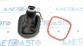 Jeep Compass Shifter Cover 19-21 Red Stitching and Frame, Trailhawk, Broken Frame, Scratches